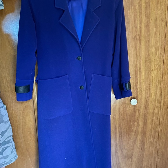 ALFRED SUNG Jackets & Blazers - ALFRED SUNG Royal Blue Trench Coat
